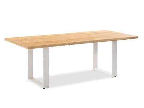 Niehoff Solid Baumkantentisch, Profilkufe Aluminium-Ivory, 240cm