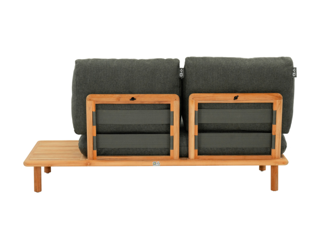 Apple Bee Sling 2-Sitzer Sofa Ablage links ca. 175cm Teakholz Grau