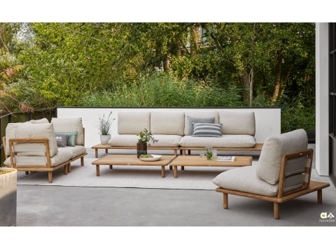 Apple Bee Sling Loungetisch aus Teakholz 120x84cm