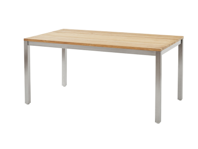 Diamond Garden Salerno Tisch Edelstahl, Teak Recycled 160 x 90cm