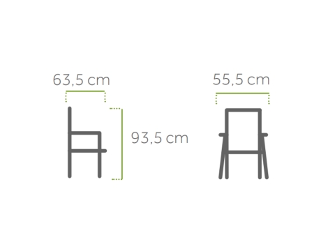 MWH Verona Stapelstuhl Iron Grey