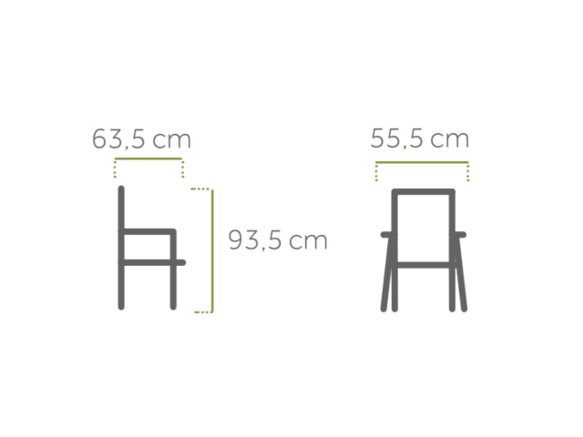 MWH Verona Stapelstuhl Iron Grey
