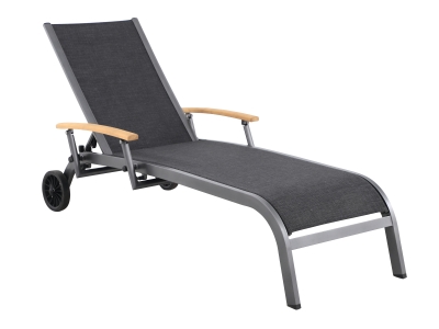 Royal Garden Kensington Plus Teak Rollliege, Rückenlehne verstellbar Royal Garden Kensington Plus Teak Rollliege, Rückenlehne verstellbar