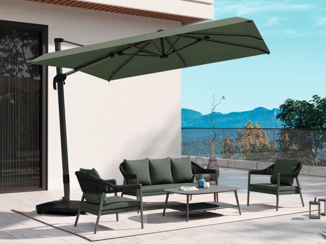 MWH Camarillo 4-tlg. Lounge-Set Gr&uuml;n inkl. Polster