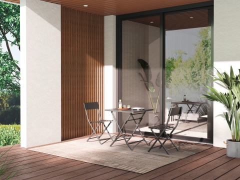 MWH Lido Bistro Set Iron Grey, klappbar