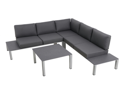 MWH Kedline Lounge-Set Silber inkl. Polster