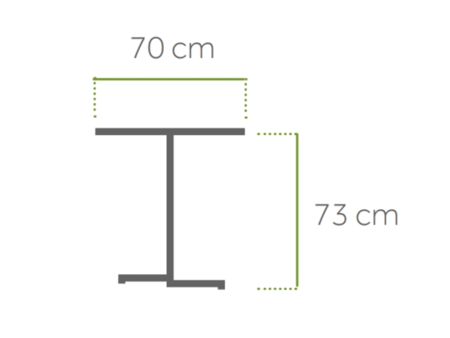 MWH Blomst Klapptisch Teak, 70x70x73cm