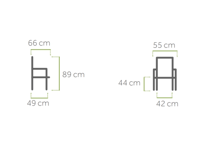 MWH Salernos Stapelsessel Iron Grey