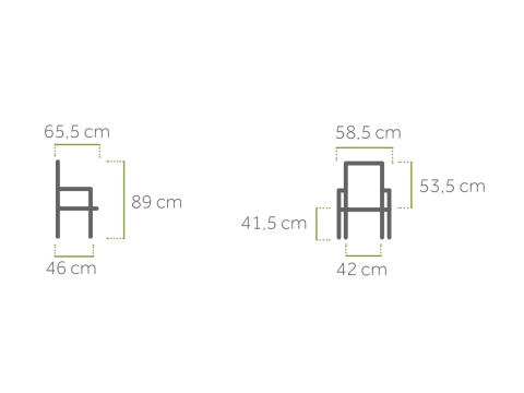 MWH Carlo Stapelsessel Iron Grey