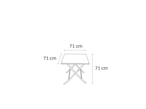 Creador Piquey CR Tisch 71x71cm klappbar