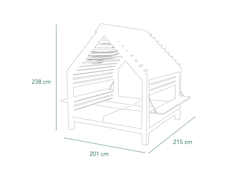 MWH Royal Daybed Deluxe 215x201cm inkl. Polster, Kopf- und Fu&szlig;teile verstellbar