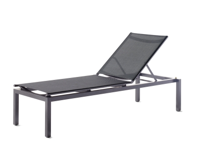 Sieger Brest Stapel-Rollliege Aluminium eisengrau, R&uuml;ckenlehne 7-fach verstellbar