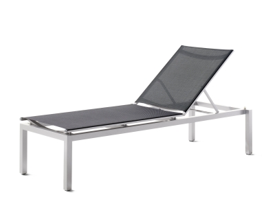 Sieger Brest Stapel Rollliege Aluminium Graphit, R&uuml;ckenlehne 7-fach verstellbar