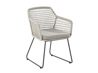 Niehoff Lido Armlehnstuhl, Gestell Anthrazit, inkl. Sitzkissen, Sitzschale Kordelflechtung Niehoff Lido Armlehnstuhl, Gestell Anthrazit, inkl. Sitzkissen, Sitzschale Kordelflechtung