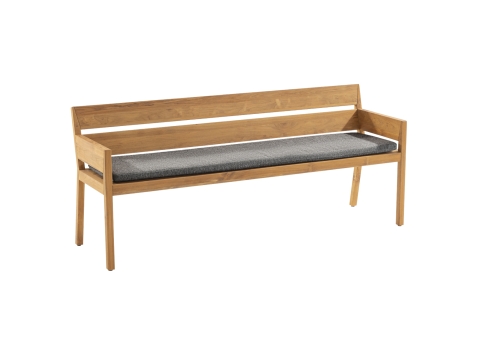 Niehoff Ann Polsterauflage grau 192x58cm f&uuml;r Armlehnbank 200cm