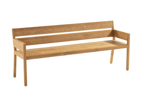 Niehoff Ann Armlehnbank mit Armlehnen 180cm, Teak ge&ouml;lt