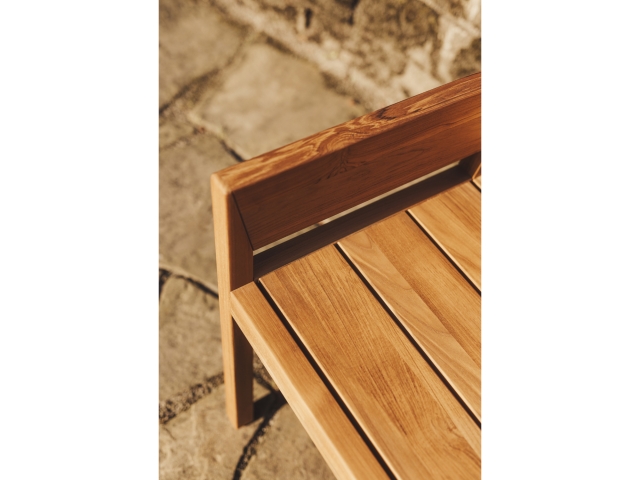 Niehoff Ann Armlehnbank 200cm Teak ge&ouml;lt, mit Armlehnen!