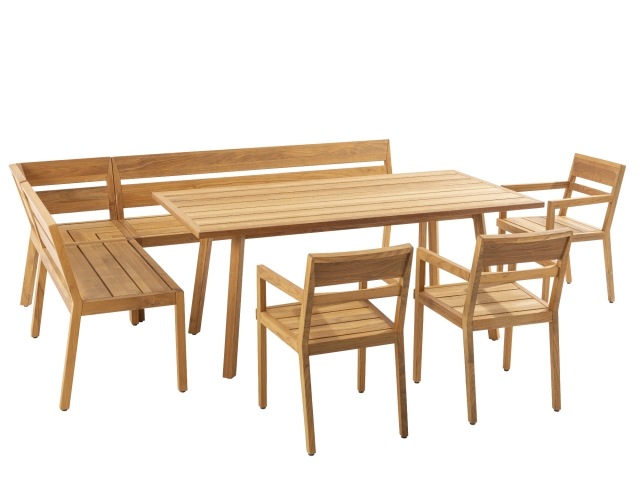 Niehoff Ann Tisch 180x95cm Teak massiv ge&ouml;lt