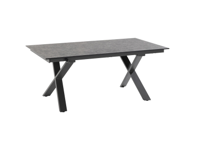 Niehoff Strato Ausziehtisch 180-280x95cm HPL , X-Gestell Eisen anthrazit