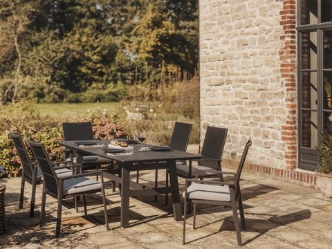 Niehoff Tavo Tisch HPL 220x95cm, Gestell Aluminium anthrazit