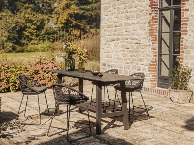 Niehoff Tavo Tresentisch HPL 220x80cm, Gestell Aluminium anthrazit