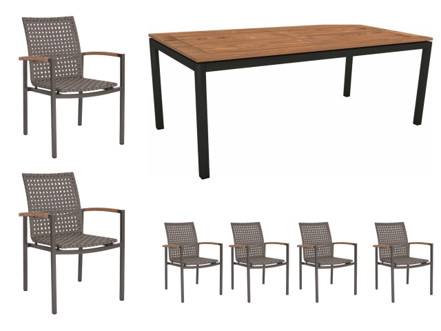 Stern Lucy Gartenm&ouml;bel Set Teak Gr&ouml;&szlig;e L