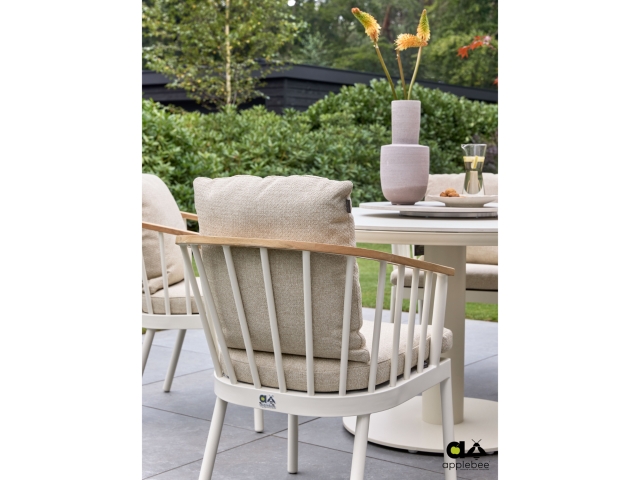 Apple Bee Condor Dining Armchair Alu Oyster