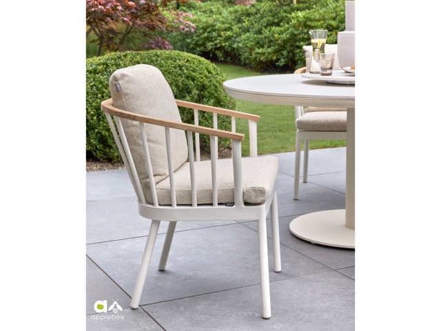 Apple Bee Condor Dining Armchair Alu Oyster