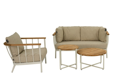 Apple Bee Condor Lounge Sessel Alu Oyster