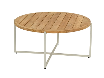 Apple Bee Condor Loungetisch 94cm Alu Oyster mit Teakplatte Apple Bee Condor Loungetisch 94cm Alu Oyster mit Teakplatte