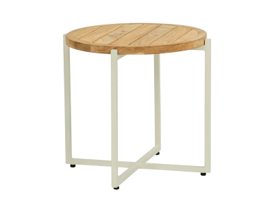 Apple Bee Condor Loungetisch 54cm Alu Oyster mit Teakplatte Apple Bee Condor Loungetisch 54cm Alu Oyster mit Teakplatte