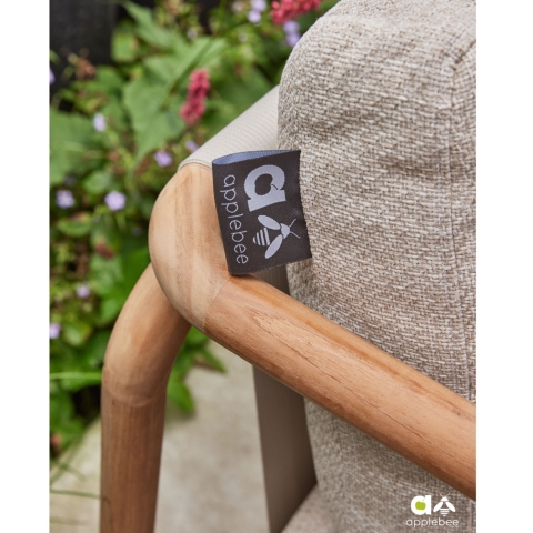 Apple Bee Dolce Lounge Sessel Teak Kissen Cotton Flower