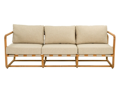 Apple Bee Dolce 3-Sitzer Loungesofa 209cm Teakholz Cotton Flower Apple Bee Dolce 3-Sitzer Loungesofa 209cm Teakholz Cotton Flower