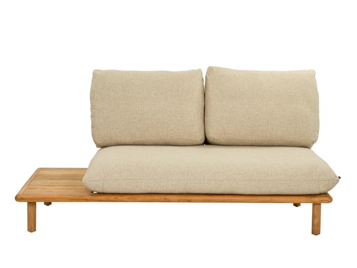 Apple Bee Sling 2-Sitzer Sofa Ablage rechts ca. 175cm Teakholz Cotton Flower