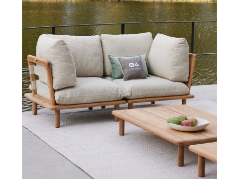 Apple Bee Sling Eckteil 85x85cm, Teak Cotton Flower