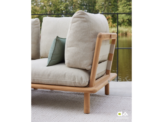 Apple Bee Sling Eckteil 85x85cm, Teak Cotton Flower