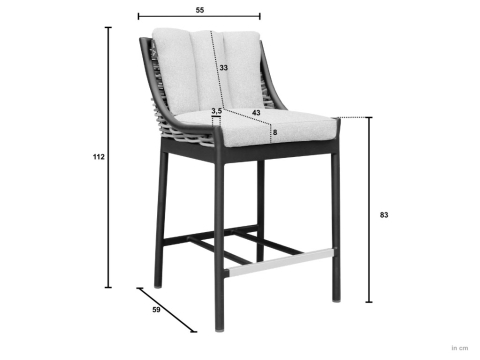 Apple Bee Milou Barstuhl Oyster