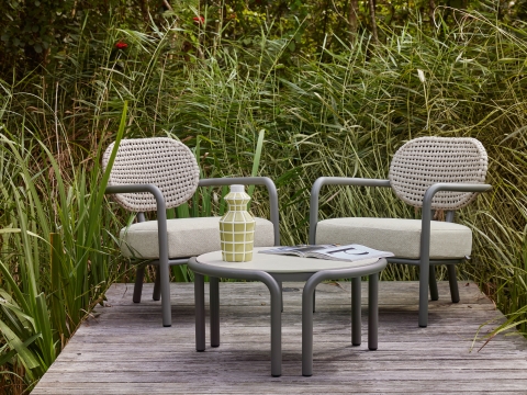 Apple Bee Lugano Lounge Sessel Taupe