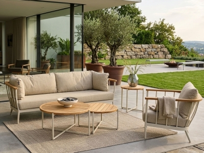 Apple Bee Condor Lounge-Set 2 Oyster Cotton Flower