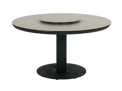 Apple Bee Melville Dining Tisch 140cm rund HPMS stone schwarz mit Drehplatte Apple Bee Melville Dining Tisch 140cm rund HPMS stone schwarz mit Drehplatte