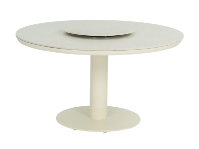 Apple Bee Melville Dining Tisch 140cm rund HPMS stone oyster mit Drehplatte Apple Bee Melville Dining Tisch 140cm rund HPMS stone oyster mit Drehplatte
