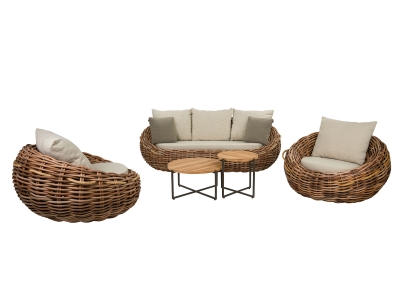 Apple Bee Cocoon-Condor Lounge-Set 2 Boucle cream ca. 496x260cm Apple Bee Cocoon-Condor Lounge-Set 2 Boucle cream ca. 496x260cm