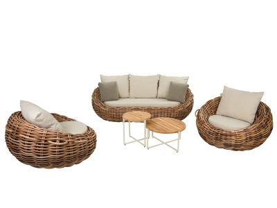 Apple Bee Cocoon-Condor Lounge-Set 4 Boucle cream ca. 496x260cm Apple Bee Cocoon-Condor Lounge-Set 4 Boucle cream ca. 496x260cm