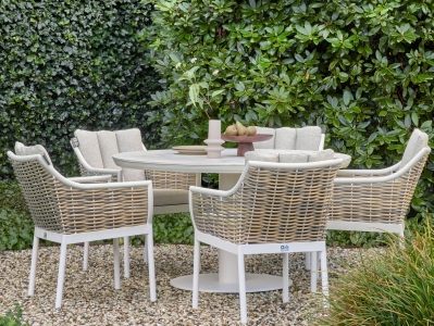 Apple Bee Milou-Melville Dining-Set Oyster ca. 308cm Durchmesser Apple Bee Milou-Melville Dining-Set Oyster ca. 308cm Durchmesser