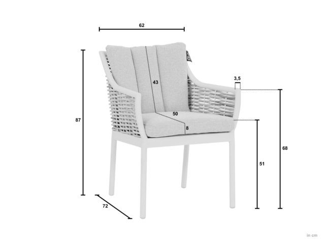 Apple Bee Milou-Melville Dining-Set Oyster ca. 308cm Durchmesser
