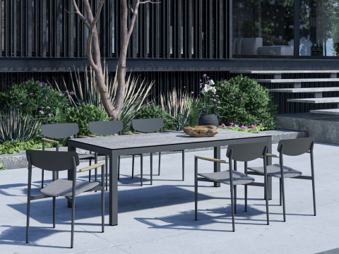 Zebra Hornet Stapelsessel Aluminium graphite