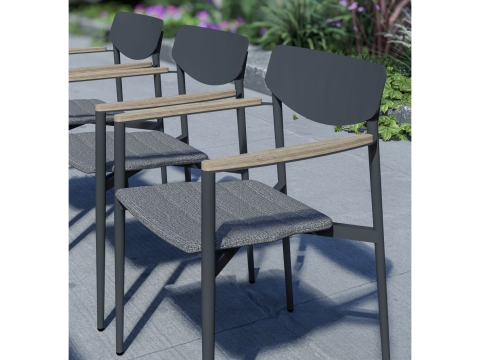 Zebra Hornet Stapelsessel Aluminium graphite