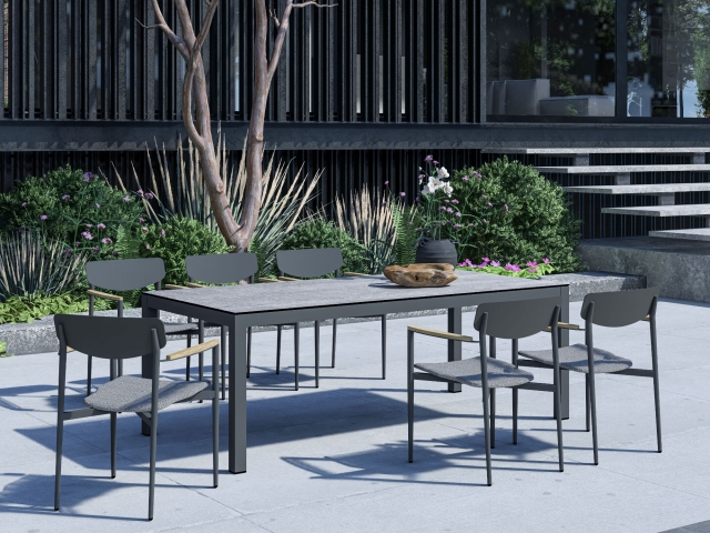 Zebra Hornet Stapelsessel Aluminium graphite