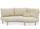 Zebra Wave Chaiselongue 188,8x155,3cm Aluminium light taupe
