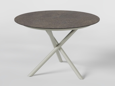 Zebra Mikado Sela Tisch light taupe rusty rock rund 110cm